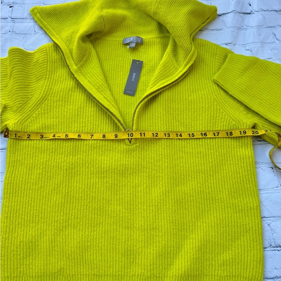 J. Crew Yellow Half Zip Stretch Sweater - Picture 7 of 8
